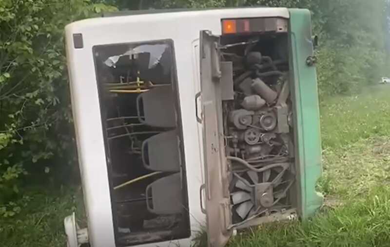 В Курской области случилось массовое ДТП с участием автобуса